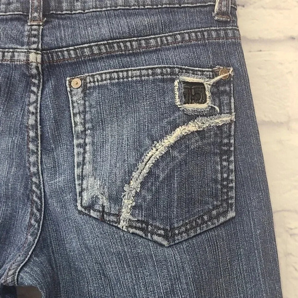 Joe's Jeans Girl's 14 Blue Medium Wash Straight Leg Stretch Pockets Whiskering - Picture 5 of 8